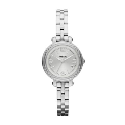 Fossil Ladies' Silver Dial Stainless Steel Bracelet Watch - Product number 9673679