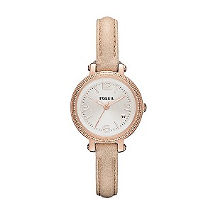 Fossil Ladies' Silver Dial Strap Watch