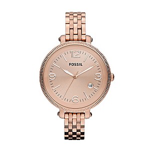 Fossil Ladies' Rose Gold Plated Bracelet Watch