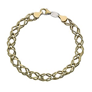 Together Bonded Silver & 9ct Yellow Gold Link Bracelet