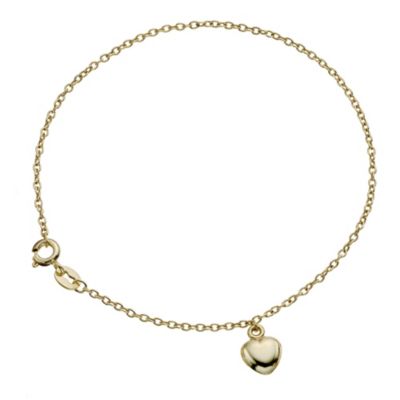 Together Bonded Silver & 9ct Gold Heart Bracelet - Product number 9687165