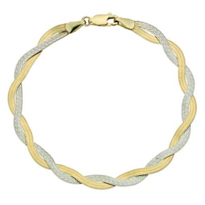 Together Bonded Silver & 9ct Yellow Gold Bracelet