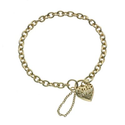 Together Bonded 7.5" Heart Padlock Bracelet - Product number 9687378