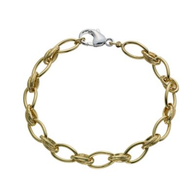 Together Bonded Silver & 9ct Yellow Gold Chain Link Bracelet - Product number 9687386