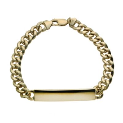 Together Bonded Silver & 9ct Yellow Gold ID Bracelet - Product number 9687416