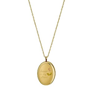 Silver & 9ct Yellow Gold Oval Locket