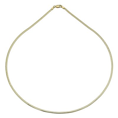 Together Bonded Silver & 9ct Gold Flat Chain Necklace 18.5" - Product number 9687491