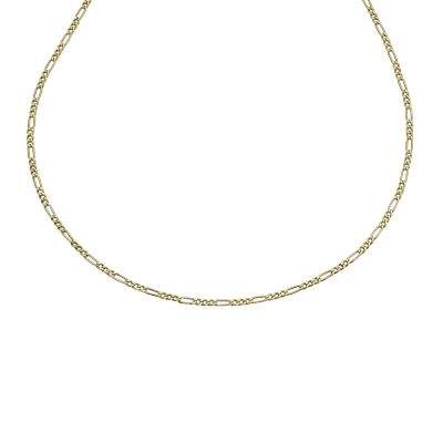 Together Bonded Silver & 9ct Gold Figaro Chain 20" - Product number 9687521