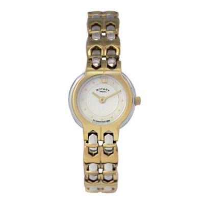 Rotary Ladies' Two Colour Gold Plated Bracelet Watch