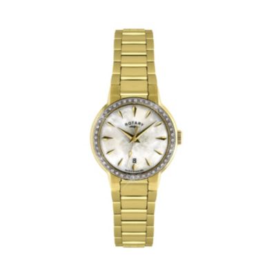 Rotary Ladies' Gold Plated Mother of Pearl Dial Watch - Product number 9688013