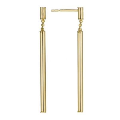 Bonded Together Silver & 9ct Yellow Gold Stick Drop Earrings
