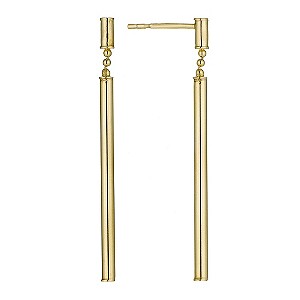 Bonded Together Silver & 9ct Yellow Gold Stick Drop Earrings