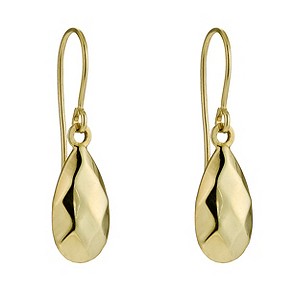 Bonded Together Silver & 9ct Yellow Gold Tear Drop Earrings