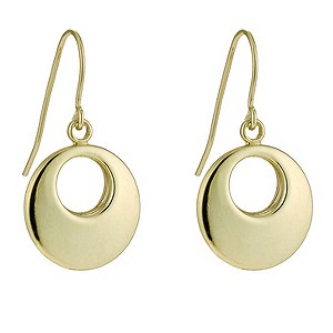 Bonded Together Silver & 9ct Yellow Gold Ring Drop Earrings