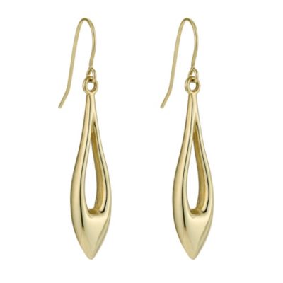 Bonded Together Silver & 9ct Yellow Gold Long Drop Earrings