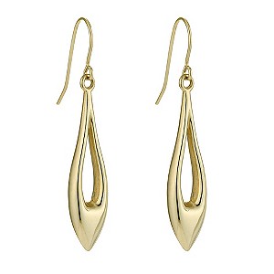 Bonded Together Silver & 9ct Yellow Gold Long Drop Earrings