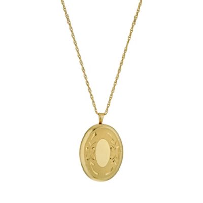 Bonded Silver and 9ct Gold Oval Locket 18`