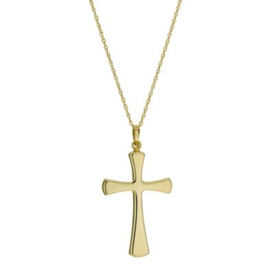Silver & 9ct Gold Bonded Large Cross 18" - Product number 9689095