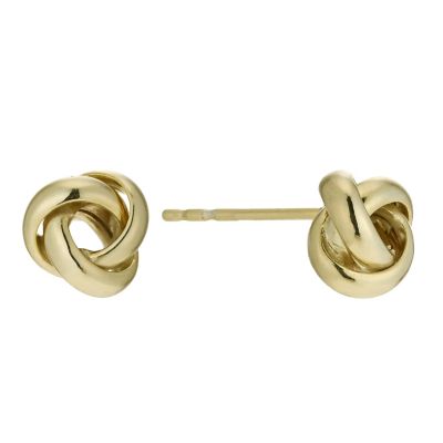 Bonded Silver & 9ct Gold Knot Stud Earrings
