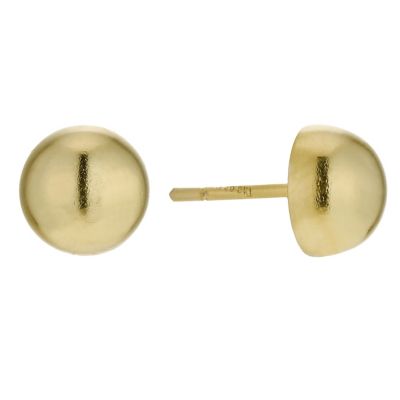 Together Silver and 9ct Gold Bonded Large Half Ball Stud