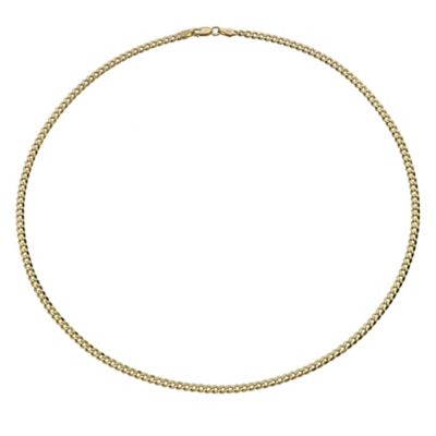 Together Bonded Silver & 9ct Gold Men's 18" Curb Chain - Product number 9690123
