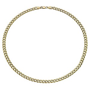 Together Bonded Silver & 9ct Gold Men's 20 Curb Chain