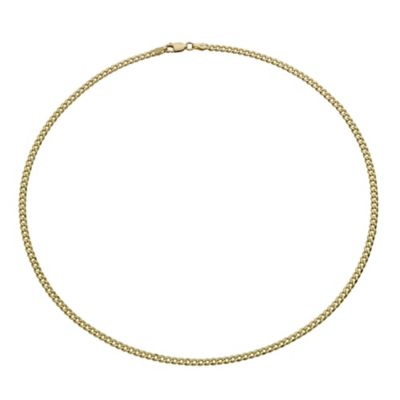 Together Bonded Silver & 9ct Gold 18" Solid Curb Chain - Product number 9690190