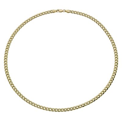 Together Bonded silver & 9ct gold solid curb 18" chain - Product number 9690220