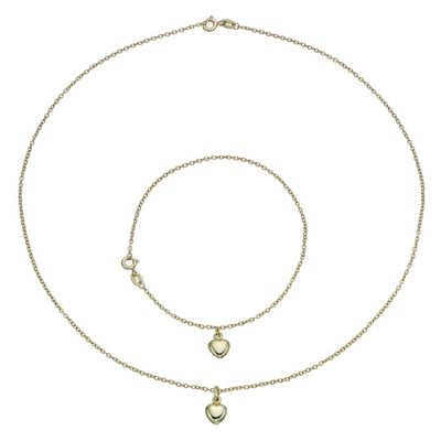 Together Bonded Silver & 9ct Yellow Gold Heart Charm Box Set - Product number 9690271