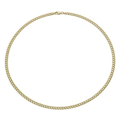 Together Bonded Silver & 9ct Gold 18" Men's Solid Curb Chain - Product number 9690344