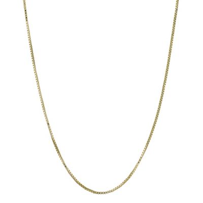 Together Bonded Silver & 9ct Gold 18" Small Box Chain - Product number 9690476