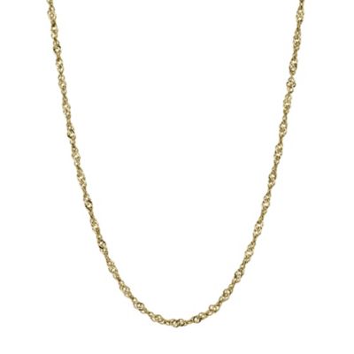 Together Bonded Silver & 9ct Yellow Gold 16" Singapore Chain - Product number 9690492