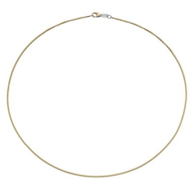 Together Bonded Silver & 9ct Gold 18" Big Box Chain - Product number 9690506