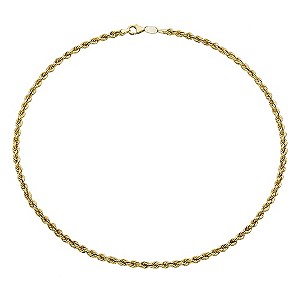 Together Bonded Silver & 9ct Gold Rope Necklace