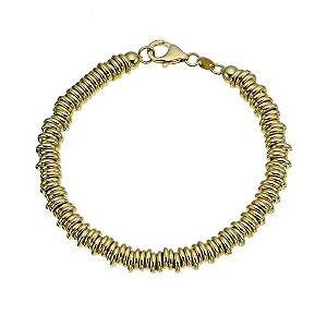 Together Bonded silver and 9ct gold candy bracelet