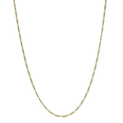 Together Bonded Silver & 9ct Gold Figaro Chain Necklace 18" - Product number 9690719