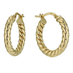 gold jewellery 9ct gold twist earr