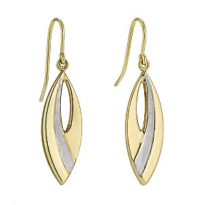 Together Bonded Silver & 9ct Yellow Gold Drop Earrings