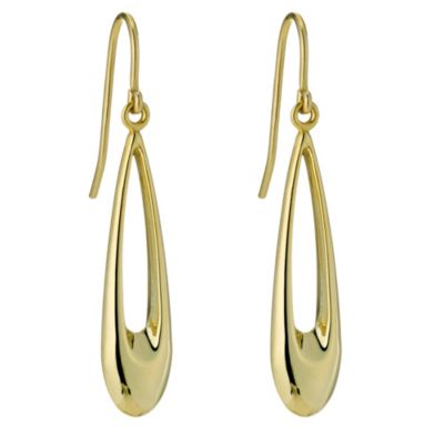 Together Bonded Silver & 9ct Yellow Gold Long Drop Earrings