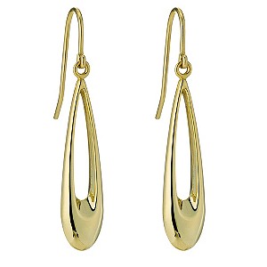 Together Bonded Silver & 9ct Yellow Gold Long Drop Earrings