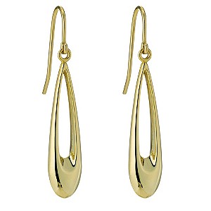 Together Bonded Silver & 9ct Yellow Gold Long Drop Earrings