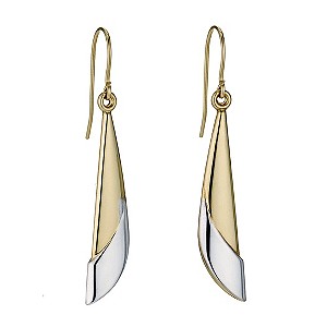 Together Bonded Silver & 9ct Yellow Gold Drop EarringsTogether Bonded Silver & 9ct Yellow Gold Drop