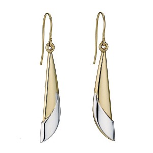 Together Bonded Silver & 9ct Yellow Gold Drop EarringsTogether Bonded Silver & 9ct Yellow Gold Drop 