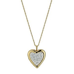 Sterling Silver & 9ct Yellow Gold Crystal Locket