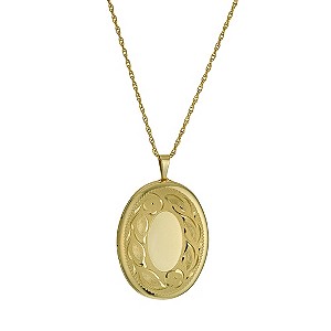 Silver & 9ct Yellow Gold Oval Locket