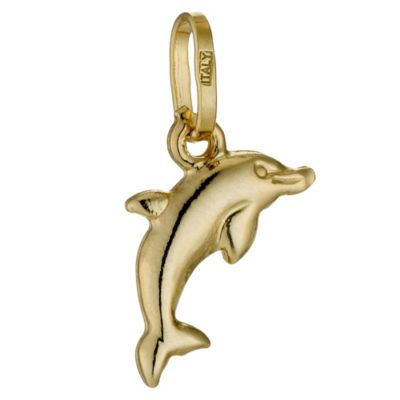 Bonded Silver and 9ct Gold Dolphin Charm