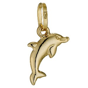 Together Bonded Silver and 9ct Gold Dolphin Charm