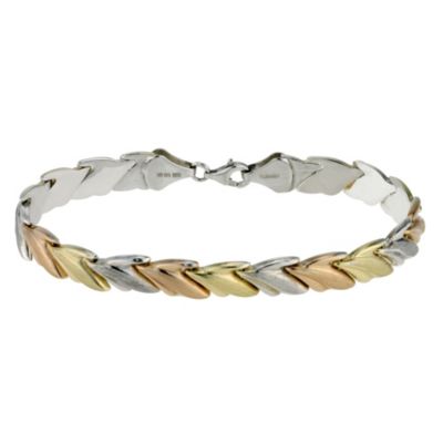 Together Bonded Silver & Gold Three Colour BraceletTogether Bonded Silver & Gold Three Colour Bracel