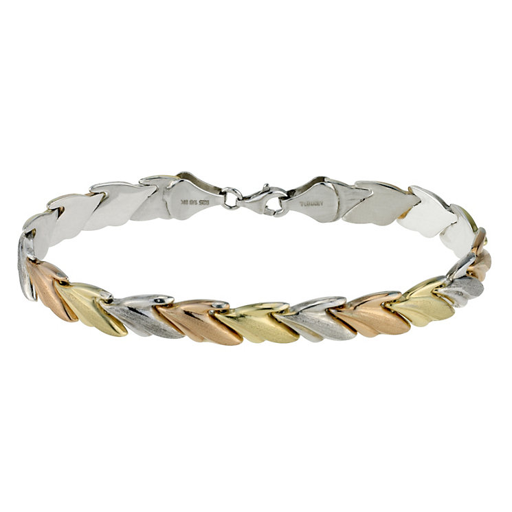 Silver and gold bracelets together
