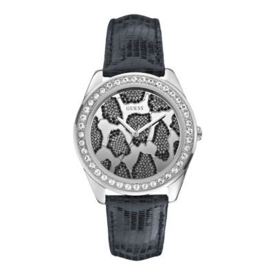 Guess Ladies' Animal Print Crystal Bracelet Watch - Product number 9695532